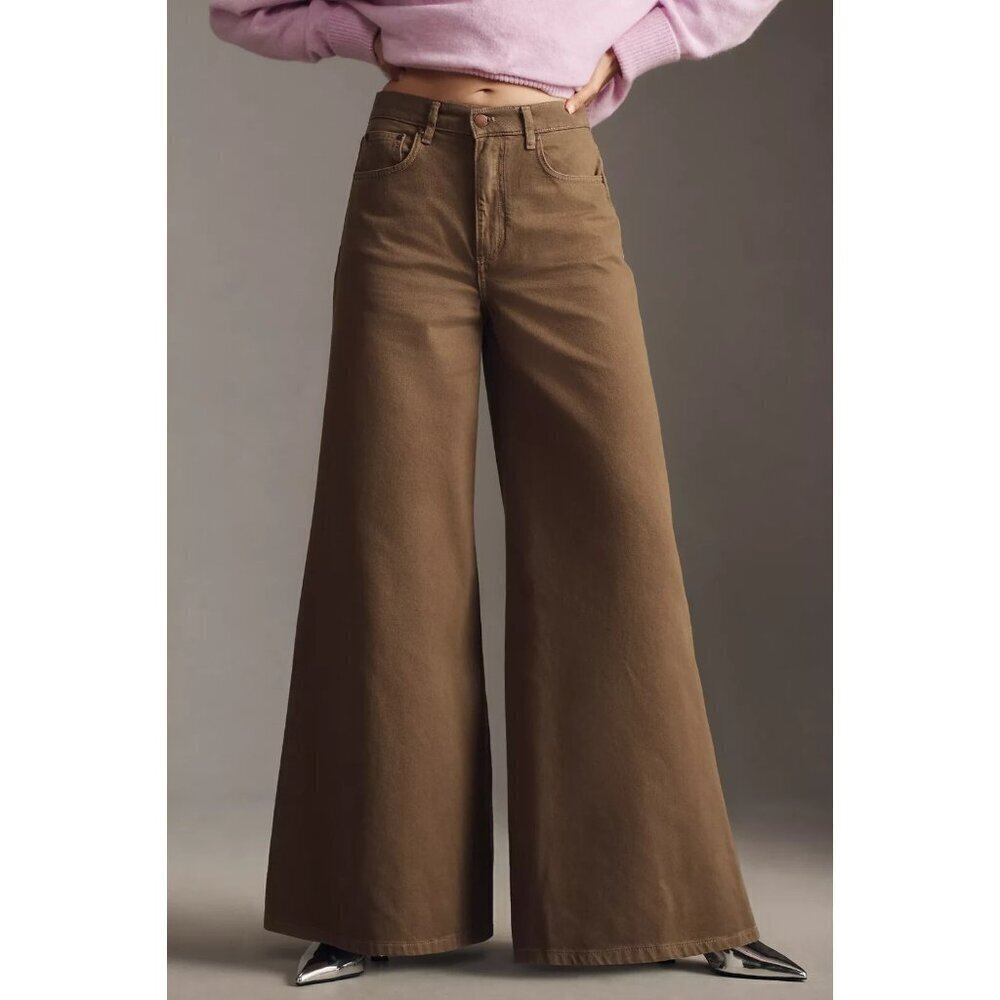 Pilcro High-Rise Wide-Leg Puddle Jeans Various 30 - Picture 2 of 3